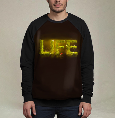 LIFE пробьется, Свитшот мужской 3D / хлопок