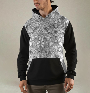 Цветочный патерн, Толстовка мужская Regular 3D