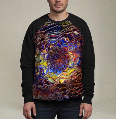 Кожа, Свитшот мужской 3D / хлопок