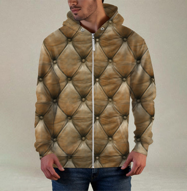 Самоделка leather0097_1_seamless_l.jpg, Толстовка мужская на молнии 3Д полная запечатка