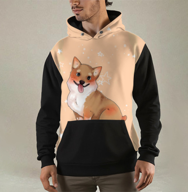 Собака Корги, Толстовка мужская Regular 3D