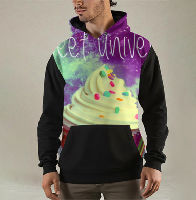 Sweet galaxy / Сладкая галактика, Толстовка мужская Regular 3D