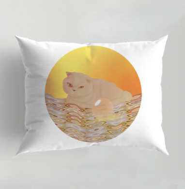 Majestic Cat Seer / Величественный Кот Провидец за мистической сферой, Подушка декоративная 50х70 см