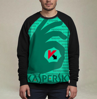 Надёжность Kaspersky в цифровом пространстве, Свитшот мужской 3D / хлопок