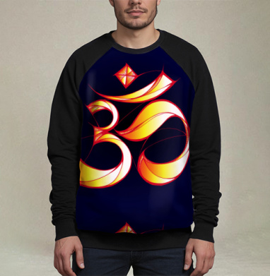 Знак ОМ, Свитшот мужской 3D / хлопок