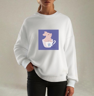 Чай с поросенком - Магазин футболок GreenPencil - Дизайнерские принты