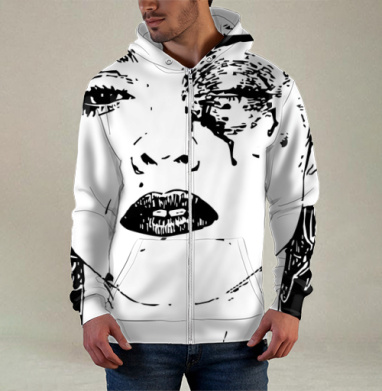 Crystal_castles_Black_Eye, Толстовка мужская на молнии 3Д полная запечатка