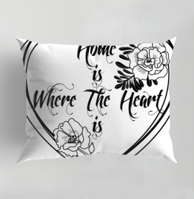 Home is Where The Heart is дом там где сердце, Подушка декоративная 50х70 см