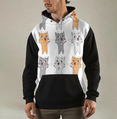 Котики, Толстовка мужская Regular 3D