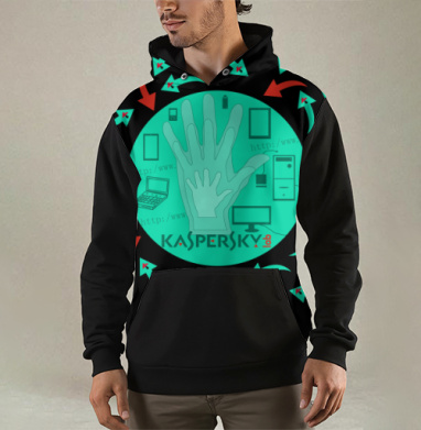 Многоуровневая цифровая защита Kaspersky, Толстовка мужская Regular 3D