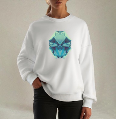 Геометрическая кристаллическая маска в светлых тонах - prints&patterns