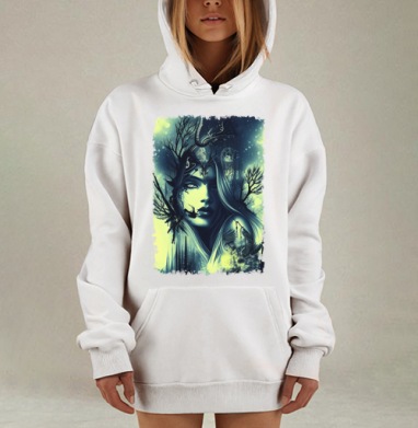 Ночные фантазии, Hoodie Mjhigh Dig, оверсайз, утепленная