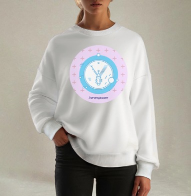 VARENYE T-SHIRT LETTER Y / ФУТБОЛКА ВАРЕНЬЕ С БУКВОЙ Y, Свитшот оверсайз белый женский