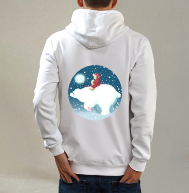 Зимняя сказка: Девочка на белом медведе - Магазин футболок blueberriepie - Дизайнерские принты