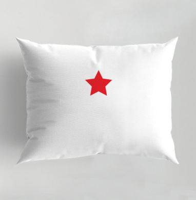 Red star / Красная звезда, Подушка декоративная 50х70 см