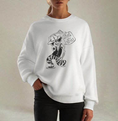 Set Your Style / Задай свой стиль, Свитшот оверсайз белый женский