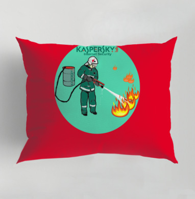 Защита данных с Kaspersky Lab пожарным, Подушка декоративная 50х70 см