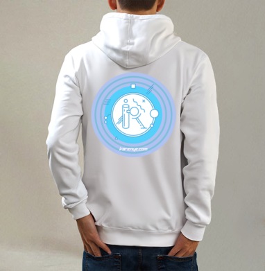 VARENYE T-SHIRT LETTER R / ФУТБОЛКА ВАРЕНЬЕ С БУКВОЙ R, Толстовка на молнии, печать на спине. муж. белая v3 320гр