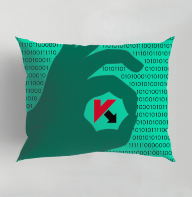 Надёжность Kaspersky в цифровом пространстве, Подушка декоративная 50х70 см