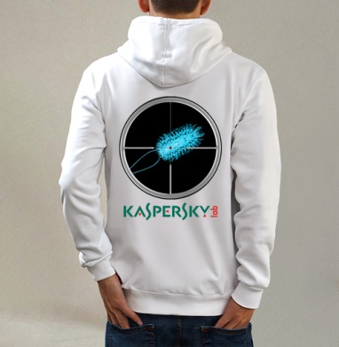 Убийственная красота, Толстовка на молнии, печать на спине. муж. белая v3 320гр