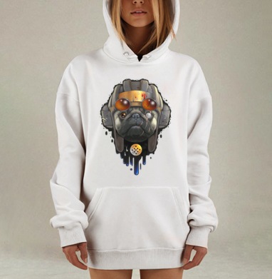 Пёс войны, Hoodie Mjhigh Dig, оверсайз, утепленная