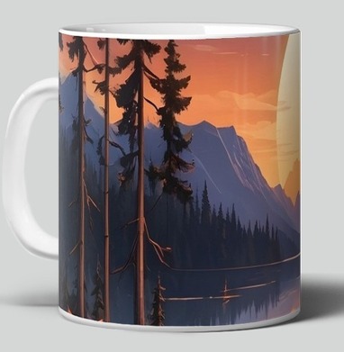 Nature adventures at the mountain lake sunset / Поход к горному озеру на закате - Магазин футболок RazzhivinaKs - Дизайнерские принты