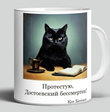 Кот Бегемот цитата - Уютные принты