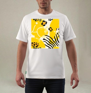 Abstract Animal Safari - Абстрактное сафари животных дикая природа африки, Футболка мужская REGULAR белая