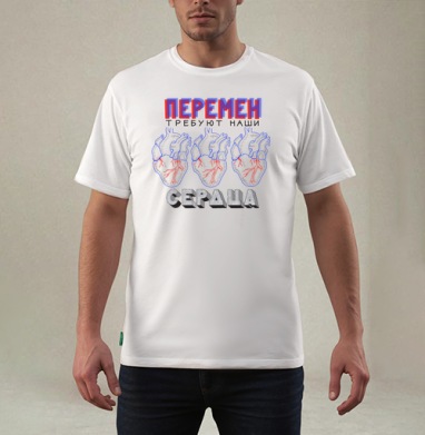 Анатомические органы текст перемен требуют наши сердца виктор цой, Футболка мужская REGULAR белая