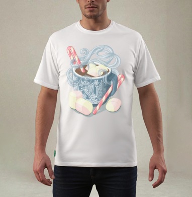 Какао с зефирками - Funny T-Shirts For Cheerful Life