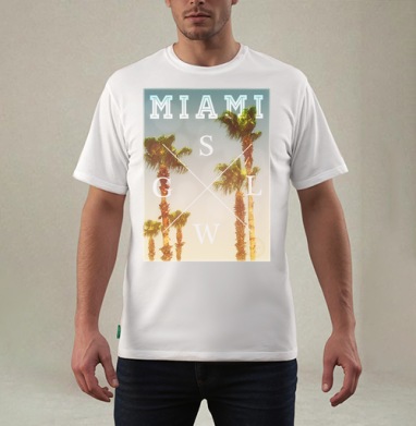 Miami, Футболка мужская REGULAR белая