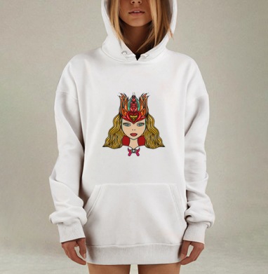 Море Любви, Hoodie Mjhigh Dig, оверсайз, утепленная