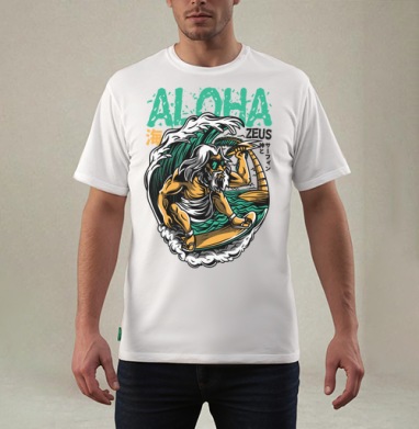 Aloha Zeus / Алоха Зевс, Футболка мужская REGULAR белая