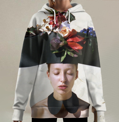 Цветочница, Hoodie Long Oversize 3D