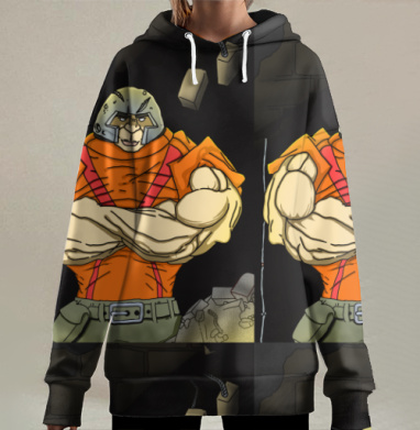 Муравей воин в броне готов к бою, Hoodie Long Oversize 3D