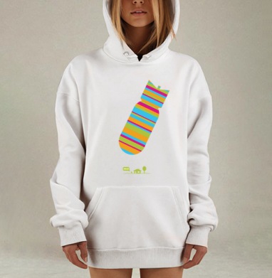 Сюрреалистичная бомба и домик с человеком HELLO, Hoodie Mjhigh Dig, оверсайз, утепленная