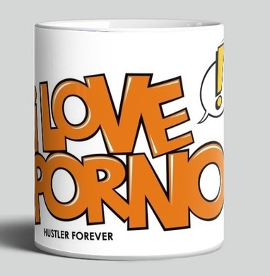 I love porno, Кружка c принтом керамическая