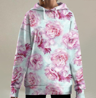 Летние розы, Hoodie Long Oversize 3D