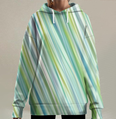 Динамичные полосы свежести и гармонии, Hoodie Long Oversize 3D