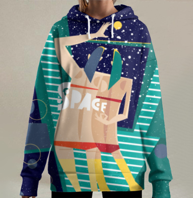 Окно, Hoodie Long Oversize 3D