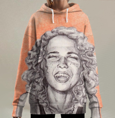 Оранжевый смех, Hoodie Long Oversize 3D