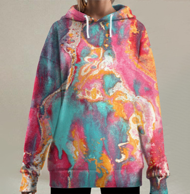 Острова и реки, Hoodie Long Oversize 3D