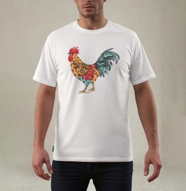 Петух, Футболка мужская REGULAR белая