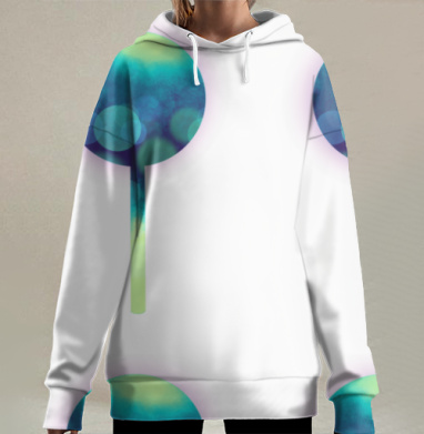 Светлая ракетка для настольного тенниса с эффектом боке, Hoodie Long Oversize 3D