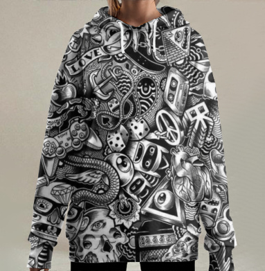 СтритАрт, Hoodie Long Oversize 3D
