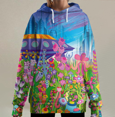 Тайна пятой планеты, Hoodie Long Oversize 3D