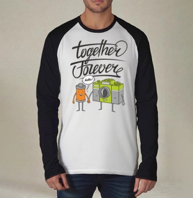 Together Forever, Футболка длинный рукав / Мужчинам / Реглан / Принт