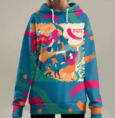 Веселый Коридор, Hoodie Long Oversize 3D