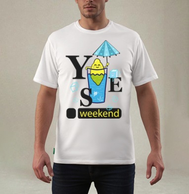 YES, WEEKEND! #1 / ДА, ВЫХОДНЫЕ! #1 - Магазин футболок tkach - Дизайнерские принты