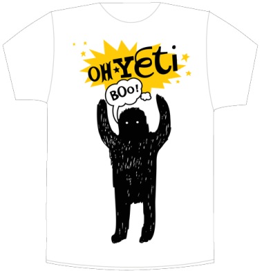 Забавный йети с поднятыми руками и надписью oh Yeti - Своя футболка белая A6 (10 x 15 см), страница 7
